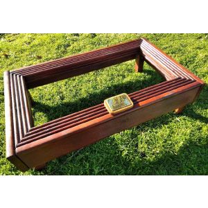 Deluxe Small Pet and Ashes Garden Grave Tidy (Mahogany) 