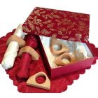 Rustic Napkin Holder Set of 4 with box